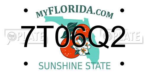 7T06Q2 Florida License Plate