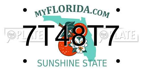 7T48T7 Florida License Plate