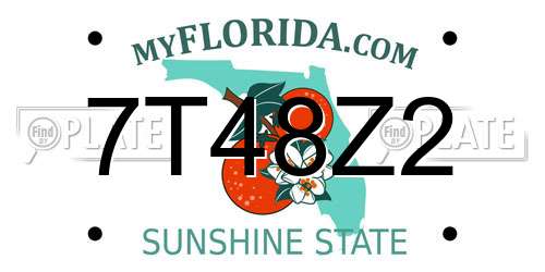 7T48Z2 Florida License Plate