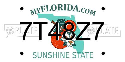 7T48Z7 Florida License Plate