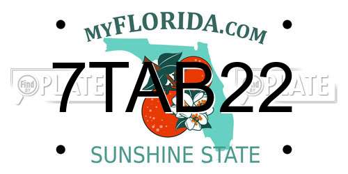 7TAB22 Florida License Plate