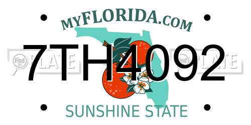 7TH4092 Florida License Plate