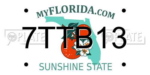 7TTB13 Florida License Plate