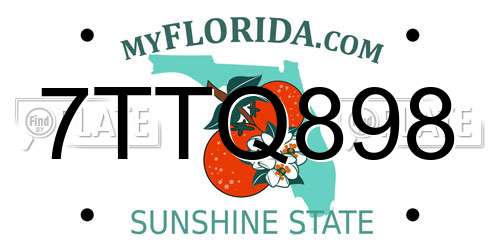 7TTQ898 Florida License Plate