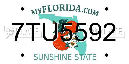 7TU5592 Florida License Plate