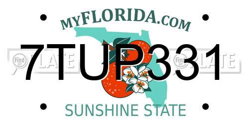 7TUP331 Florida License Plate