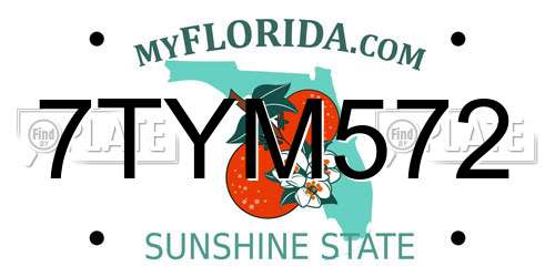 7TYM572 Florida License Plate