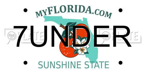 7UNDER Florida License Plate