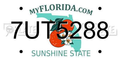 7UT5288 Florida License Plate