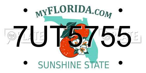 7UT5755 Florida License Plate