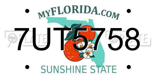 7UT5758 Florida License Plate
