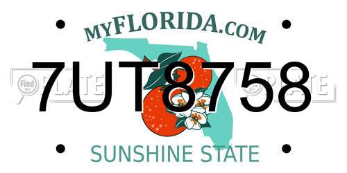 7UT8758 Florida License Plate