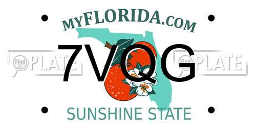 7VQG Florida License Plate