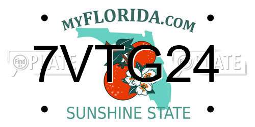 7VTG24 Florida License Plate