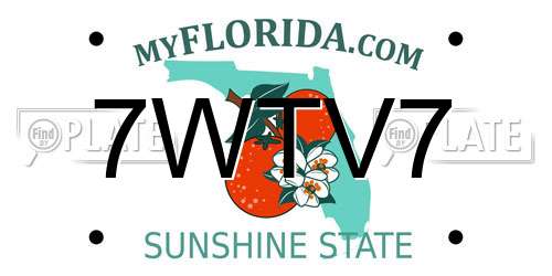 7WTV7 Florida License Plate