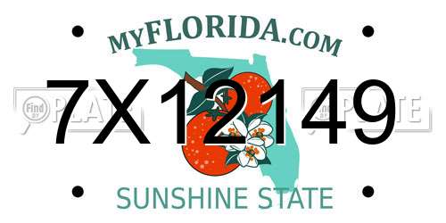 7X12149 Florida License Plate