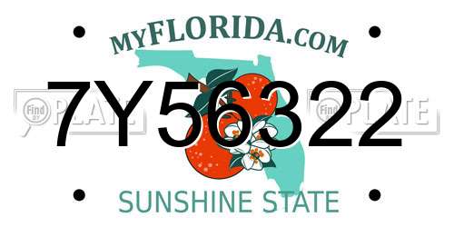 7Y56322 Florida License Plate