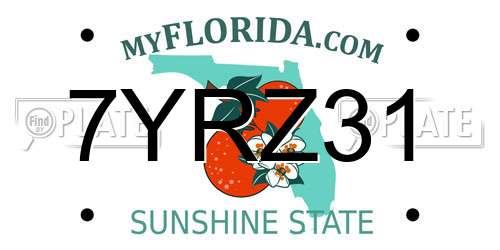 7YRZ31 Florida License Plate