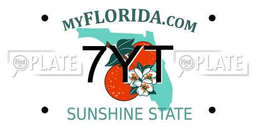 7YT Florida License Plate