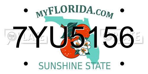 7YU5156 Florida License Plate