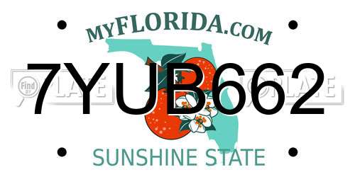 7YUB662 Florida License Plate