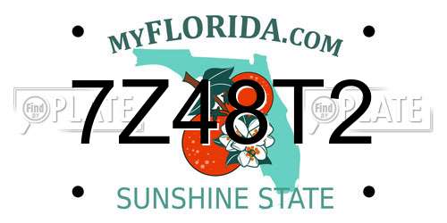 7Z48T2 Florida License Plate