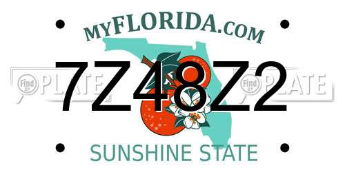 7Z48Z2 Florida License Plate