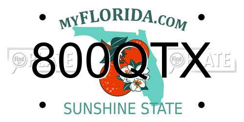 800QTX Florida License Plate