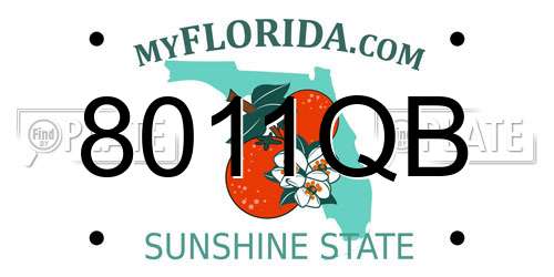 8011QB Florida License Plate