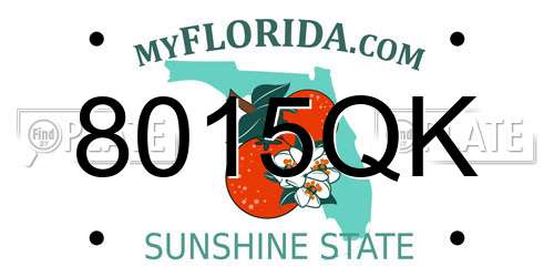 8015QK Florida License Plate