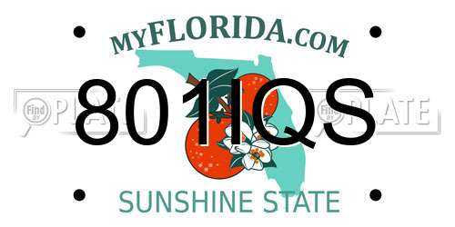 801IQS Florida License Plate