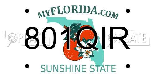 801QIR Florida License Plate