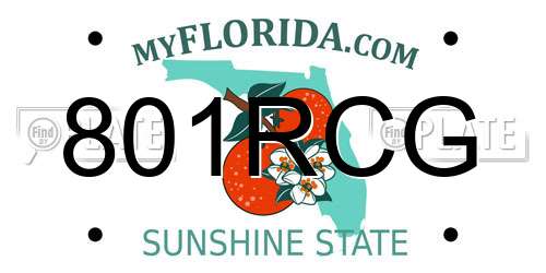 801RCG Florida License Plate