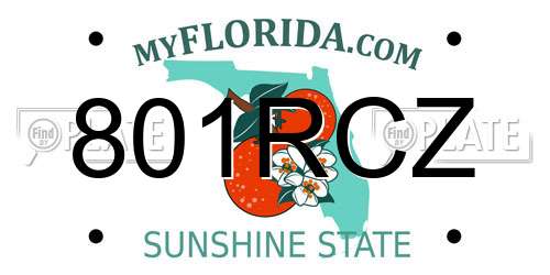 801RCZ Florida License Plate