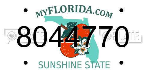 8044770 Florida License Plate