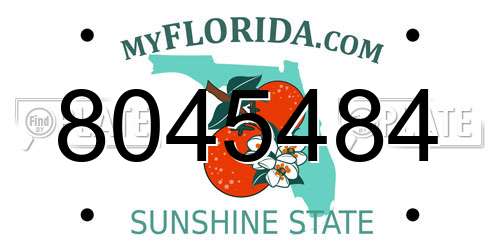 8045484 Florida License Plate