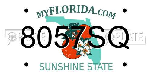 8057SQ Florida License Plate
