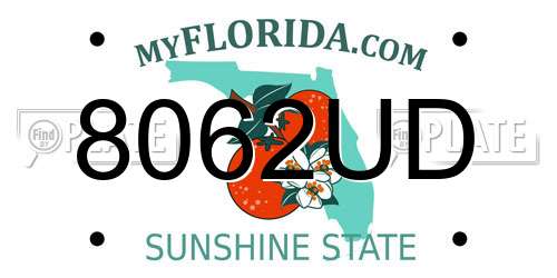 8062UD Florida License Plate