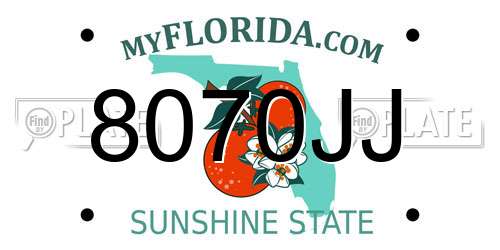 8070JJ Florida License Plate