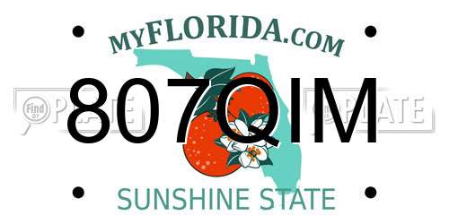 807QIM Florida License Plate