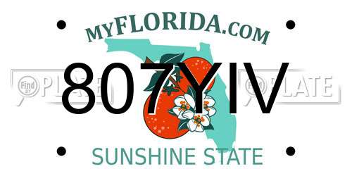 807YIV Florida License Plate