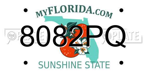 8082PQ Florida License Plate