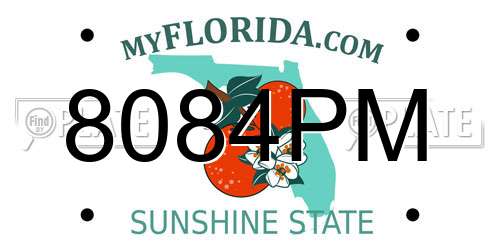 8084PM Florida License Plate
