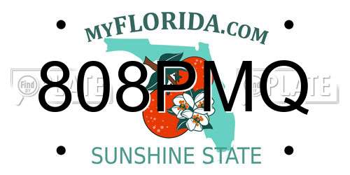 808PMQ Florida License Plate