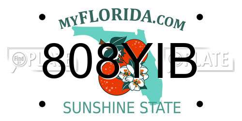808YIB Florida License Plate