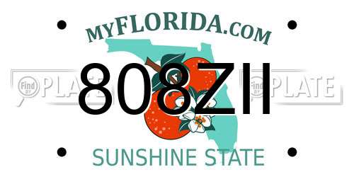 808ZII Florida License Plate