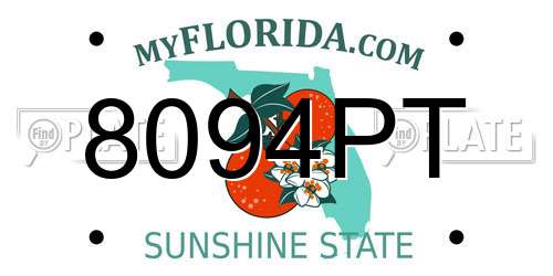 8094PT Florida License Plate