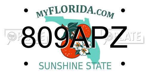 809APZ Florida License Plate