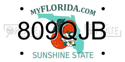 809QJB Florida License Plate
