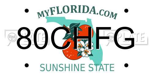 80CHFG Florida License Plate